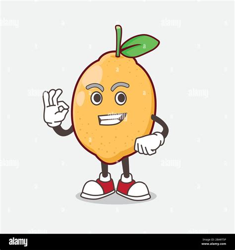 Yellow Lemon Fruit Mascot Character Vector Illustration Stock Vector