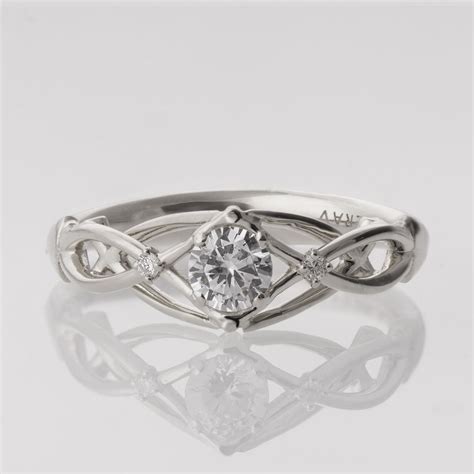 Celtic Engagement Ring Platinum Engagement Ring Unique Etsy