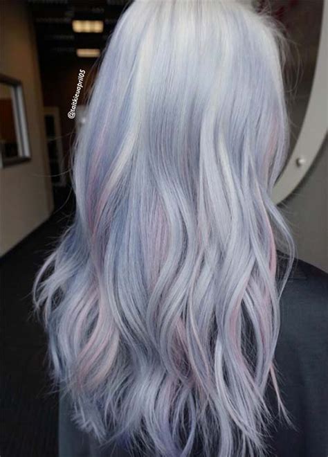 Dark lavender and green ombre. 85 Silver Hair Color Ideas and Tips for Dyeing ...
