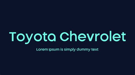 Toyota Chevrolet Font Download Free For Desktop And Webfont