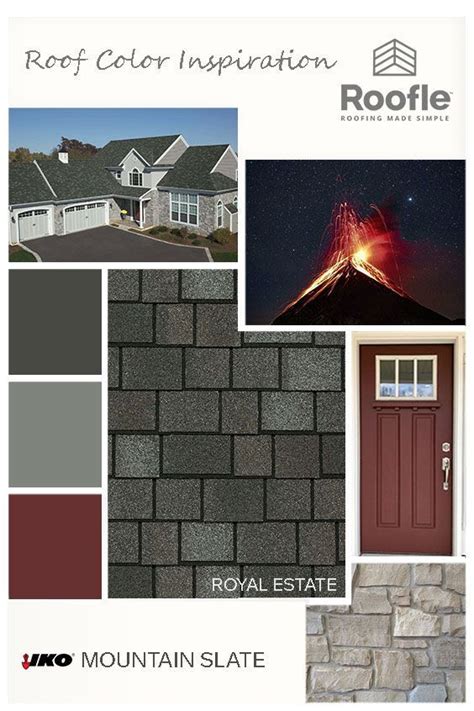 Roof Color Inspiration Iko Royal Estate Mountain Slate Mood Board