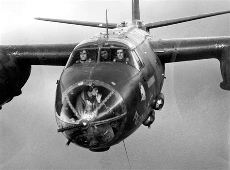 Photo Head On View Of A B 26c Marauder Bomber In Flight Date Unknown