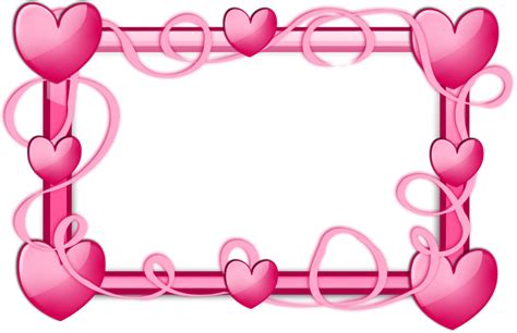 Pink Hearts Border Free Stock Photo A Blank Frame Border With Pink