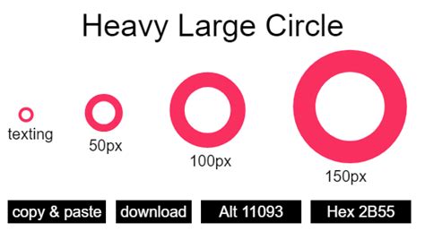 Heavy Large Circle Emoji And Codes