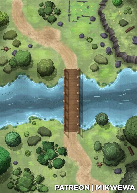 Map Pack Forest Bridge 25x35 Mikwewa Maps On Patreon Fantasy