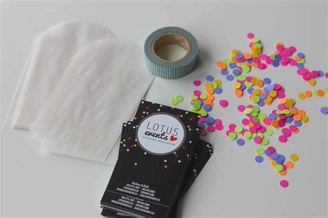 Diy Confetti Business Cards London Fields Shoppe Blog