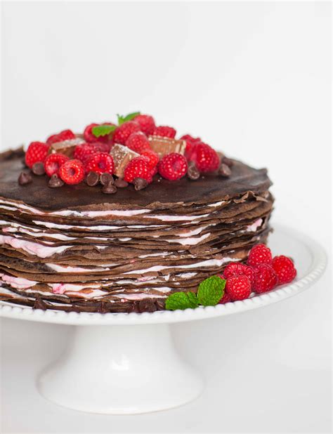 Chocolate Raspberry Crepe Cake Recipe Video Tatyanas Everyday Food