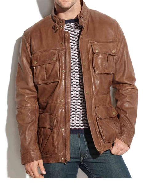 Brown Vintage Leather Jacket For Mens Hjackets