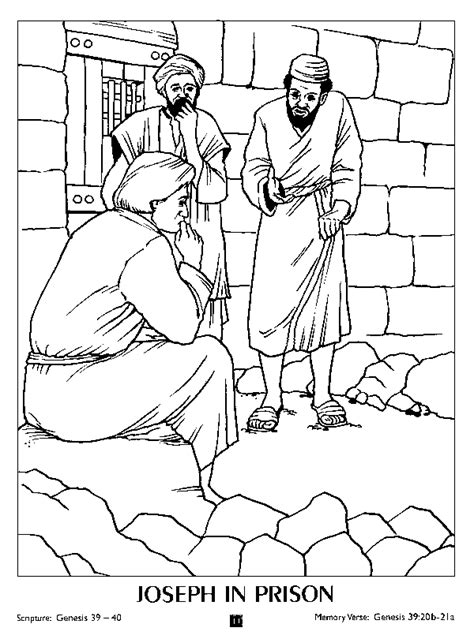joseph in jail Colouring Pages | Sunday school coloring pages, School coloring pages, Bible coloring