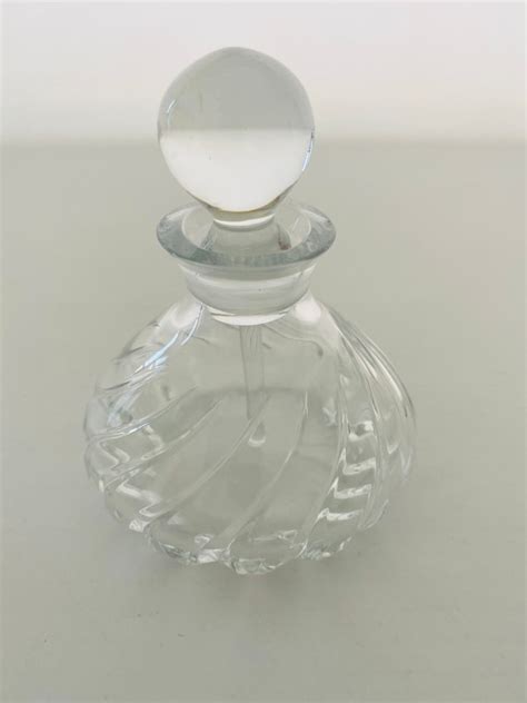 Vintage Perfume Bottle Beautiful Cut Crystal With Sto Gem