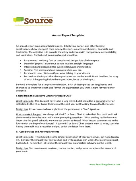 Annual Report Template Word Free Download Hq Printable Documents