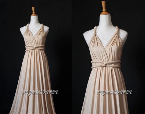Champagne Bridesmaid Dress Wrap Convertible Dress Infinity Etsy