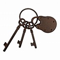 Serie chiavi antiche con lucchetto ghisa - NaturDecor