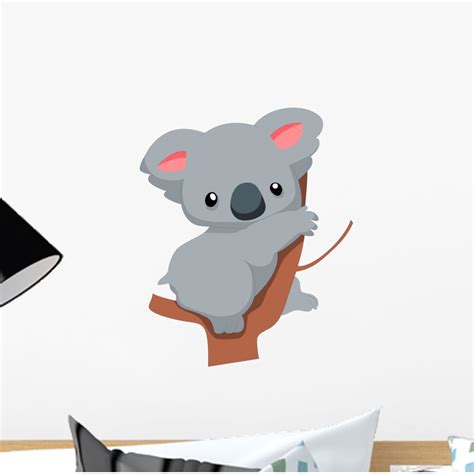 Cute Baby Koala Cartoon Wall Decal By Wallmonkeys Peel And Stick