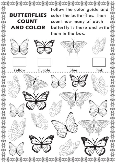 Free Printable Butterfly I Spy Count And Color Activity