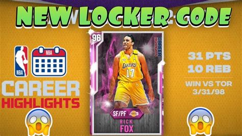 Locker codes are usually released via the nba 2k twitter account. *NEW* PINK DIAMOND RICK FOX LOCKER CODE | NBA 2k20 MyTeam ...