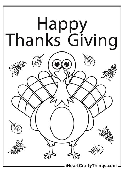Free Thanksgiving Coloring Pages Printables Free Printable Templates
