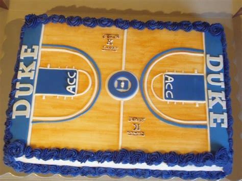 Duke Basketball Court Cake Basketball Birthday Cake Basketball Party Basketball Clothes