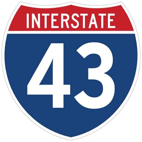 Interstate 43 Sign Sticker