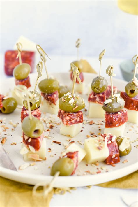 Chorizo Manchego And Olive Skewers My Modern Cookery
