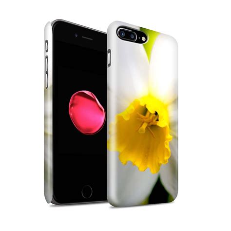 Stuff4 Matte Snap Case For Apple Iphone 8 Pluswhite Flowerfloral