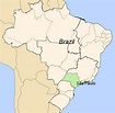 São Paulo no mapa do Brasil - Mapa de São Paulo, no Brasil (Brasil)