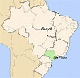 São Paulo no mapa do Brasil - Mapa de São Paulo, no Brasil (Brasil)
