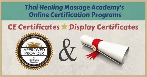 how to get a thai massage online certificate and ceus