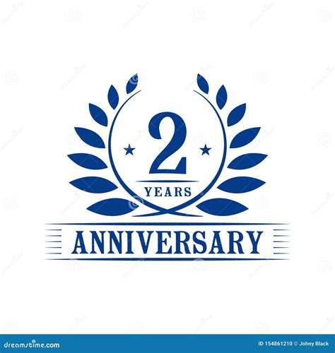 2 Years Anniversary Celebration Logo 2nd Anniversary Luxury Design