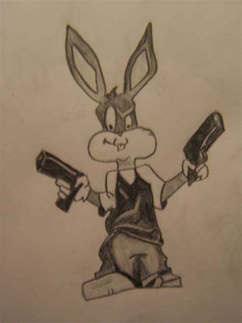 Gangsta Bugs Bunny 2 By Pxyxstx Fan Art Traditional Art Drawings