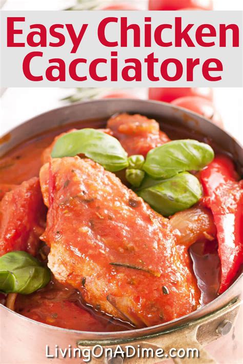 Featured in red sauce recipes. Chicken Cacciatore Recipe - Living on a Dime To Grow Rich