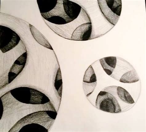 Holes And Layers With Pencil Riverside Art
