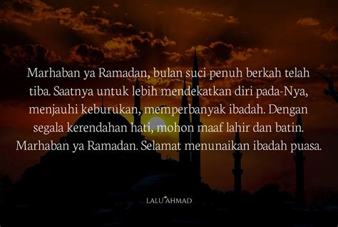 Kata Ucapan Menyambut Bulan Puasa Ramadhan 1441 H Tahun 2020