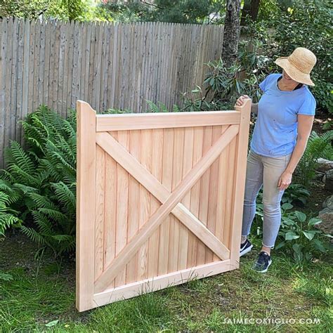 How to make your own picket fence headboard. Cedar Fence Gate Plans - Jaime Costiglio in 2020 | Cedar fence, Cedar gate, Fence gate