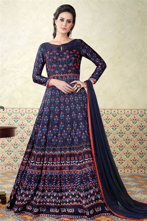 Gowns / party wear gowns. Partywear Floral Anarkali Gown - Veroniq Trends Bollywood ...