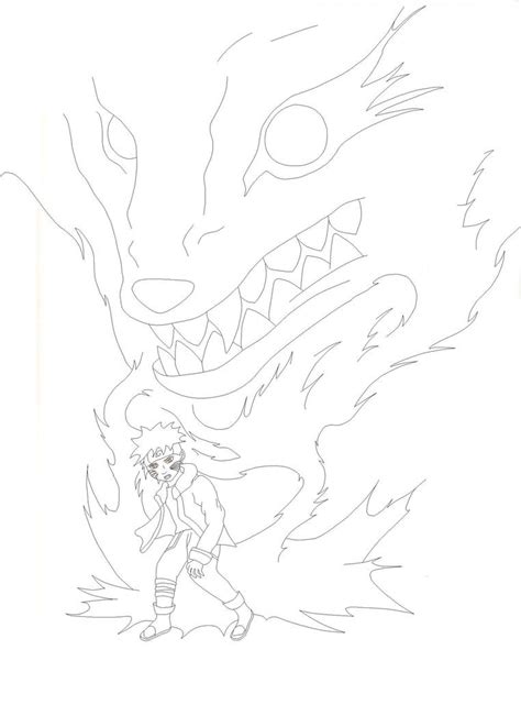 Kyuubis Chakra Lineart By Shadowknight1789 On Deviantart