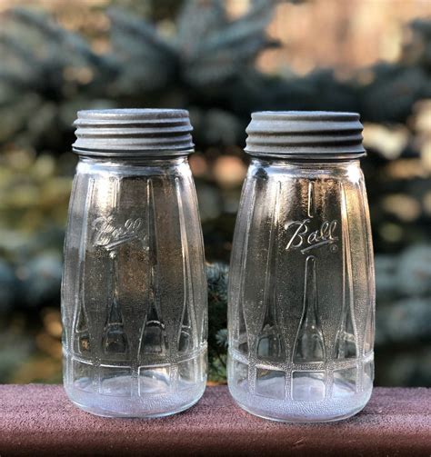 Vintage Ball Canning Jars Set Of Two 2 Hard To Find Juice Etsy Ball