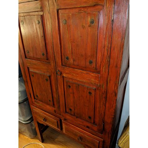 Handmade Rustic Antique Style Southwest Armoire Cabinet Aptdeco