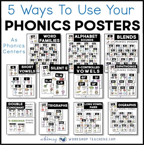 Use Phonics Posters As Centers Whimsy Workshop Teaching