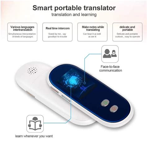 Portable Smart Multi Language Voice Translator Device 35 Languages Two