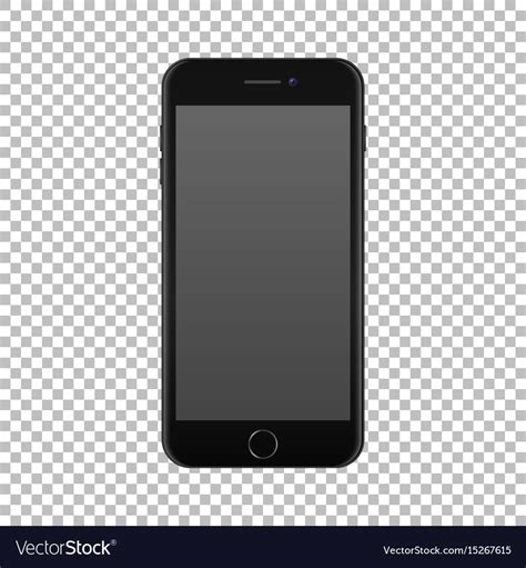 Realistic Smartphone Icon Isolated On Transparent Vector Image