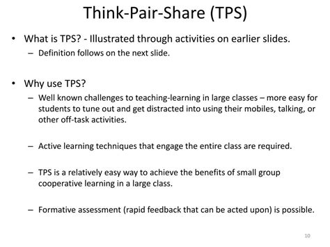 Ppt Think Pair Share An Active Learning Strategy Experiences From Cs