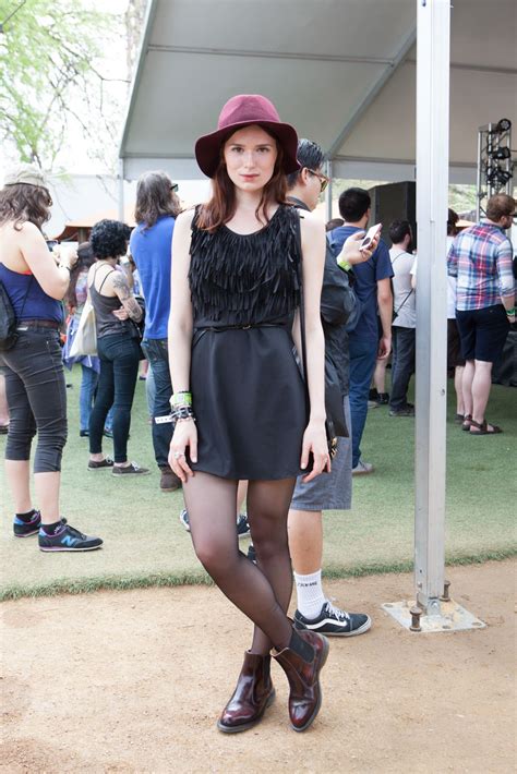 Pair your favorite black denim with a. Showgoer seen at SXSW, wearing the cherry red Flora ...