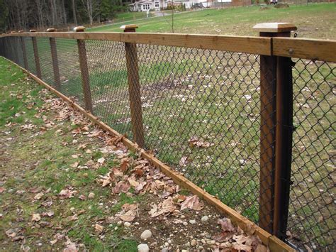 Wood Cover Chain Link Fence Woodsinfo