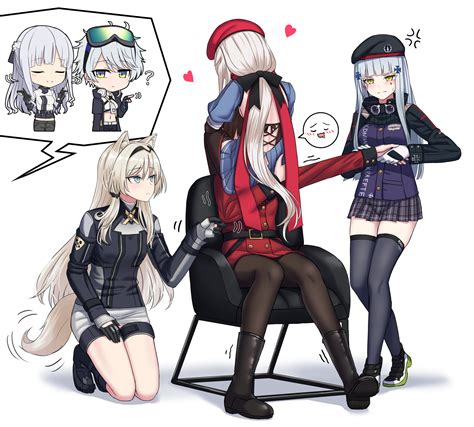 Hk416 Ak 12 An 94 9a 91 Female Commander And 1 More Girls Frontline Drawn By Yakoblabo