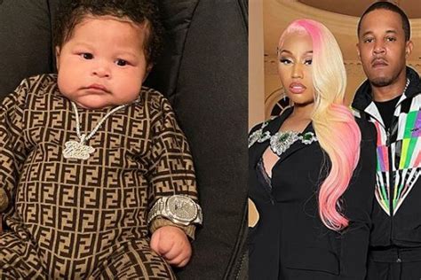 rapper nicki minaj and hubby finally reveals photo of their newborn pure entertainment
