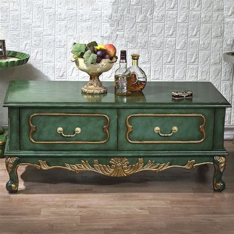 Home » ikea coffee tables: Luxury Vintage Antique Green & Gold Accent Coffee Table ...