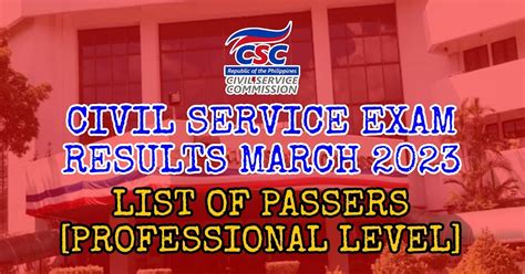 CSE LIST OF PASSERS MARCH 2023 PROFESSIONAL LEVEL