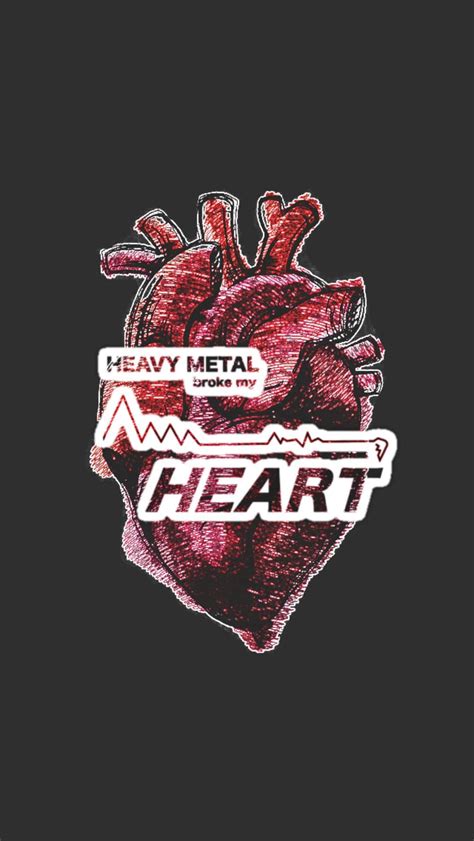 download heavy metal heart [wallpaper] wallpaper