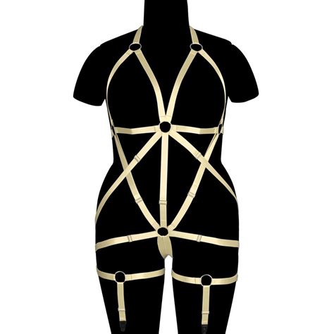 large size sexy suspenders female bondage set gothic garter full body tied erotic underwear bra